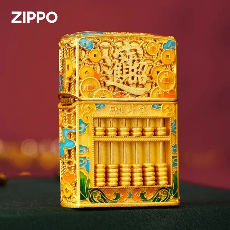 ZIPPO/之宝打火机正品算盘防风男士八方来财礼盒装DYX1H1F1