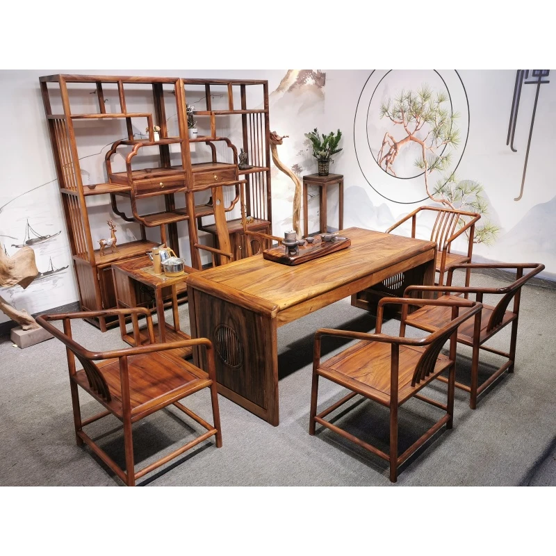 新中式实木茶桌椅自由搭配套装