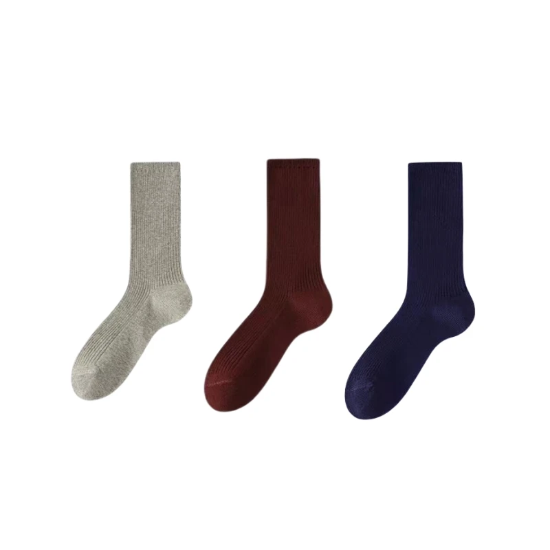 Bing Studios｜极简透气舒适百搭棉袜长袜3双组合装