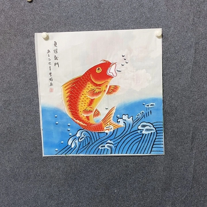 国画四尺斗方工笔花鸟一幅