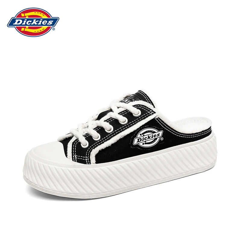 Dickies2025春季半拖情侣鞋春季增高一脚蹬时尚外穿百搭帆布鞋