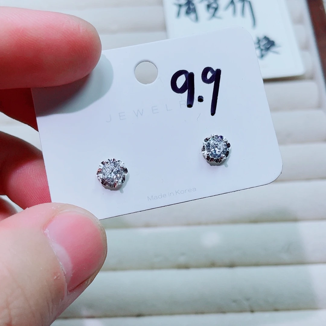 吊坠925银锆石繁华耳钉