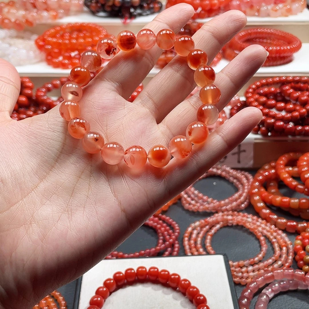 南红玛瑙未镶嵌手链