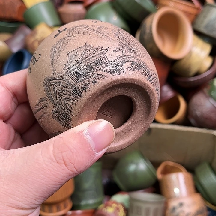 紫砂茶杯全手工紫砂主人杯