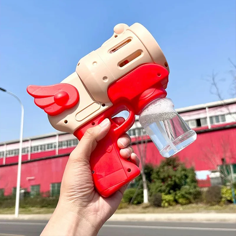 锁美家居吹泡泡机结婚婚庆整蛊伴郎玩具枪电动全自动手持拍照道具