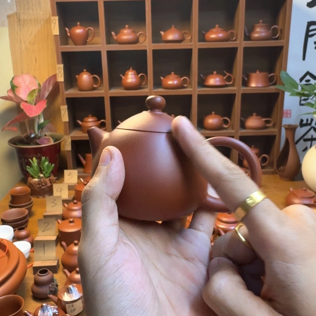 茶壶紫砂潮州朱泥壶龙蛋130cc