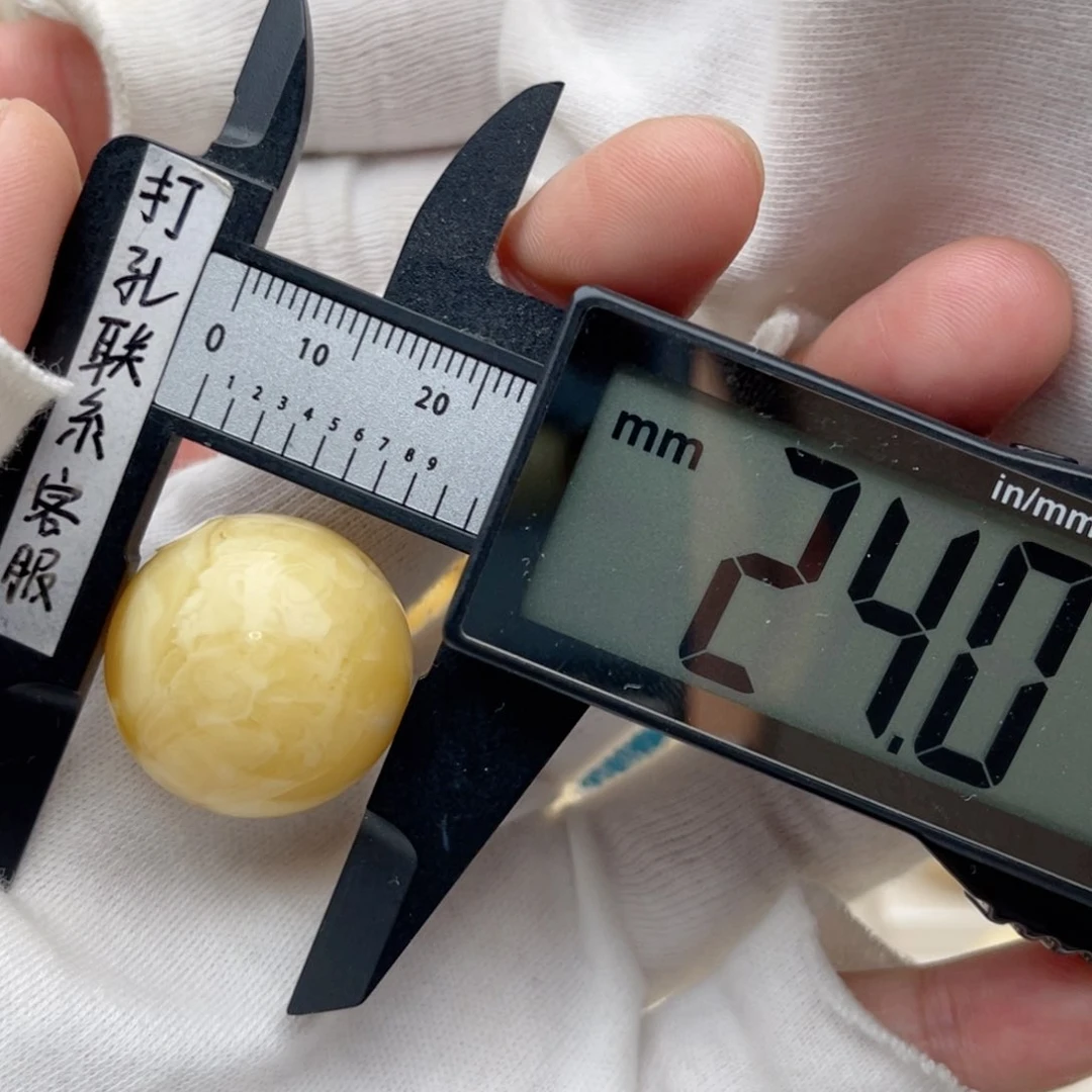 未镶嵌蜜蜡裸石蜜蜡圆珠微瑕笑