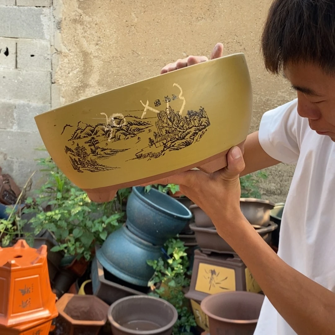 紫砂花盆紫砂器，紫砂壶