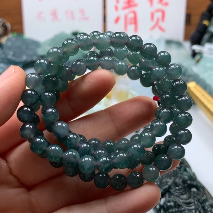 翡翠颈饰未镶嵌保真天然A货翡翠