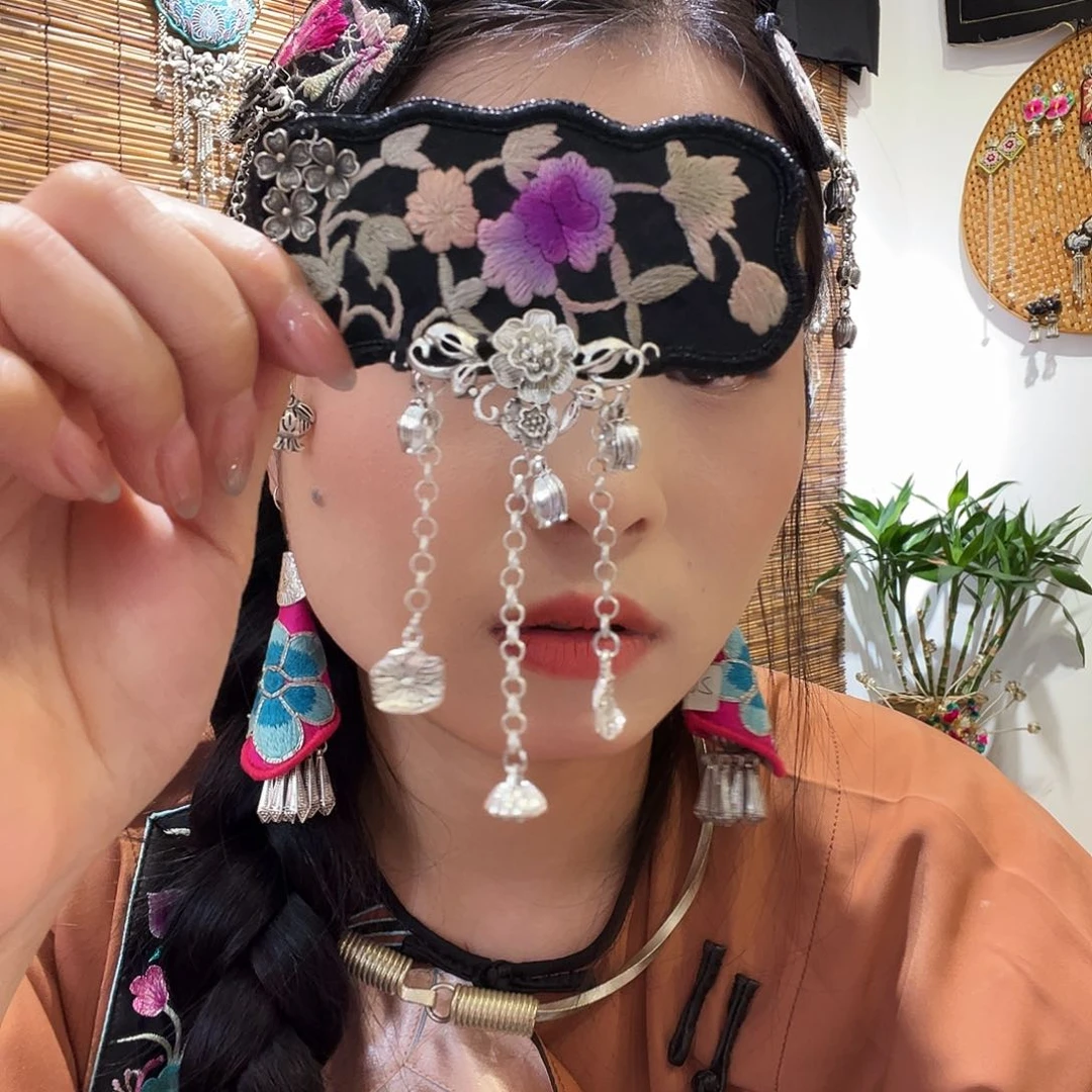 用***5织绣民族风老秀发夹