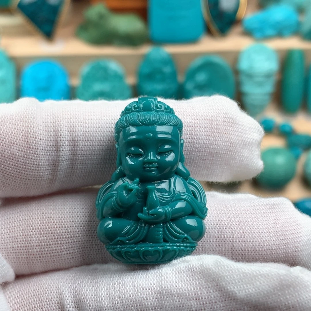 未镶嵌绿松石宝宝佛