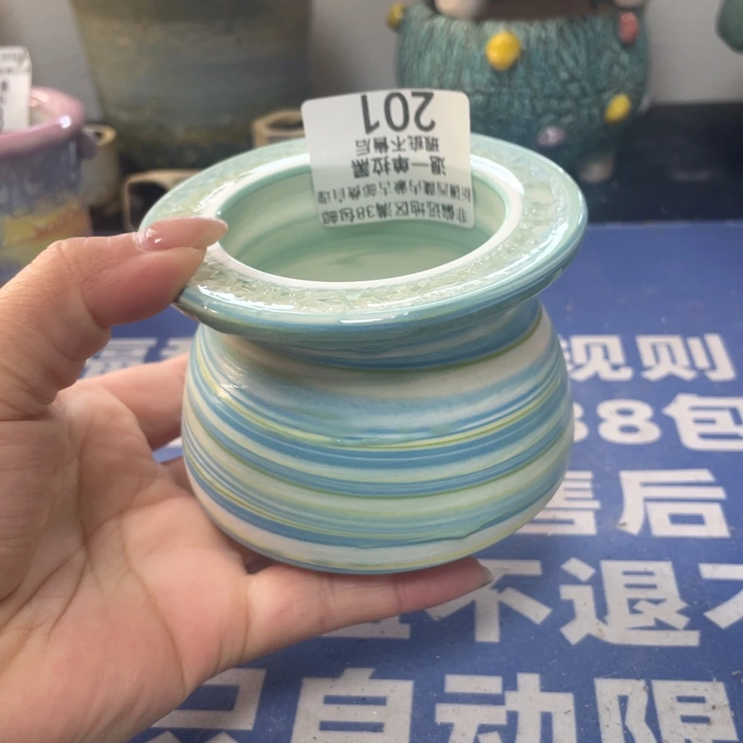 微瑕陶艺多肉花盆201