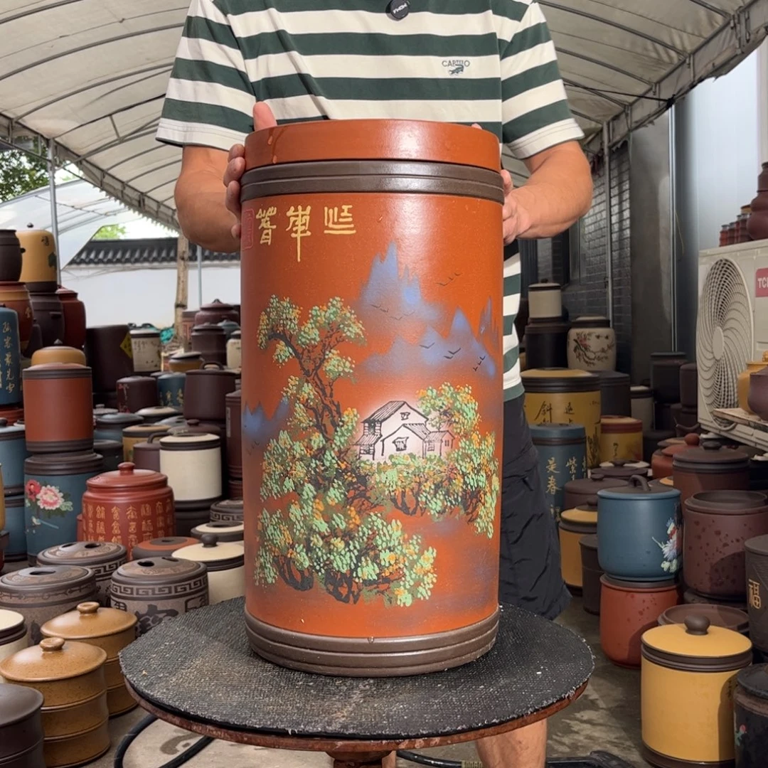 紫砂茶叶罐21 饼茶叶罐