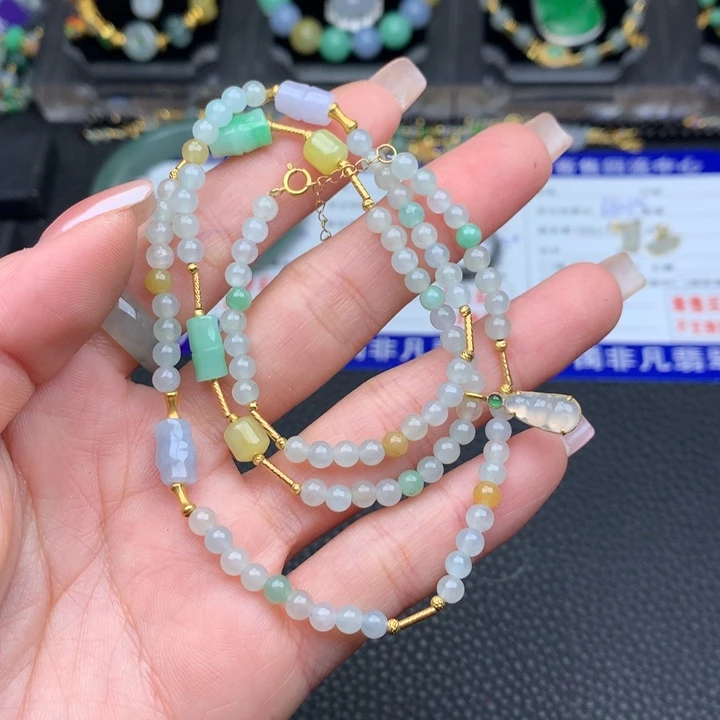 18K金镶嵌手链翡翠