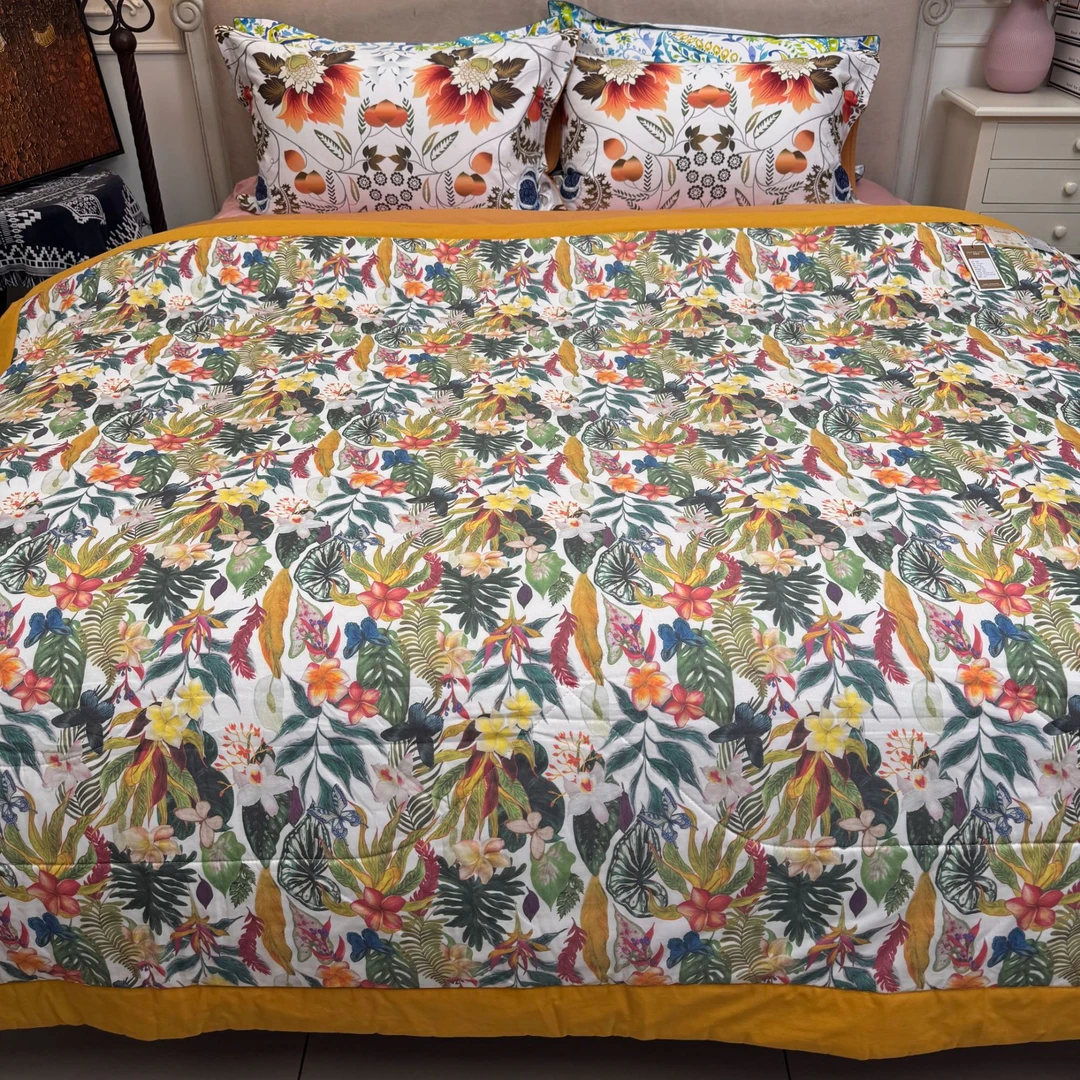 【花戒指】小调调！特色纯棉精梳小细，布可水洗棉花夏被-艾瑞斯