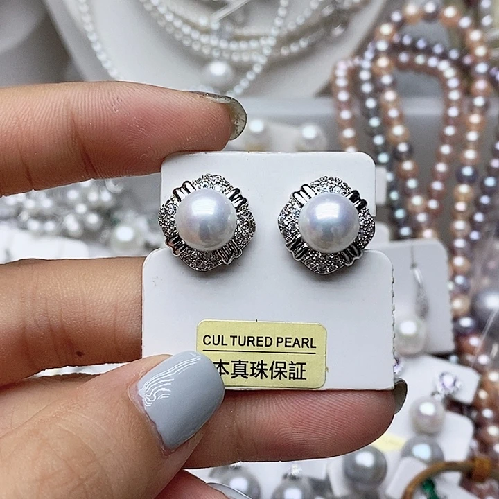 淡水珍珠耳钉未镶嵌