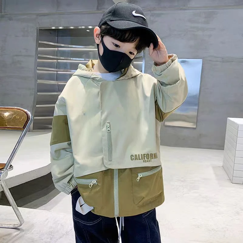 502080 童装男童棉服2025冬款棉衣夹棉加厚连帽棉衣宝宝潮酷上衣