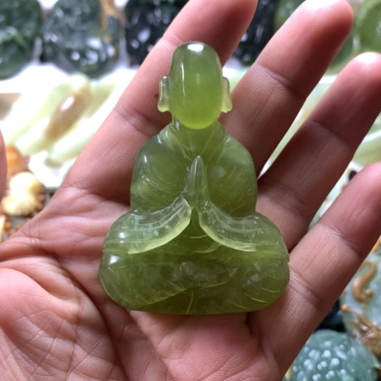 蛇纹石玉岫玉手把件未镶嵌