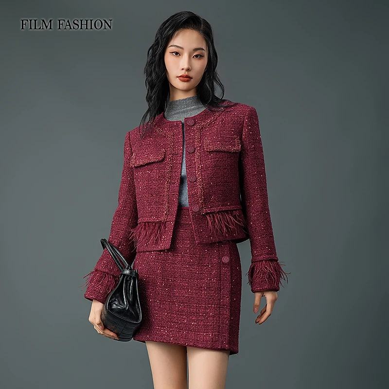 【芊芊专属】冬季新款小香风外套女士流行女 FFQG142514