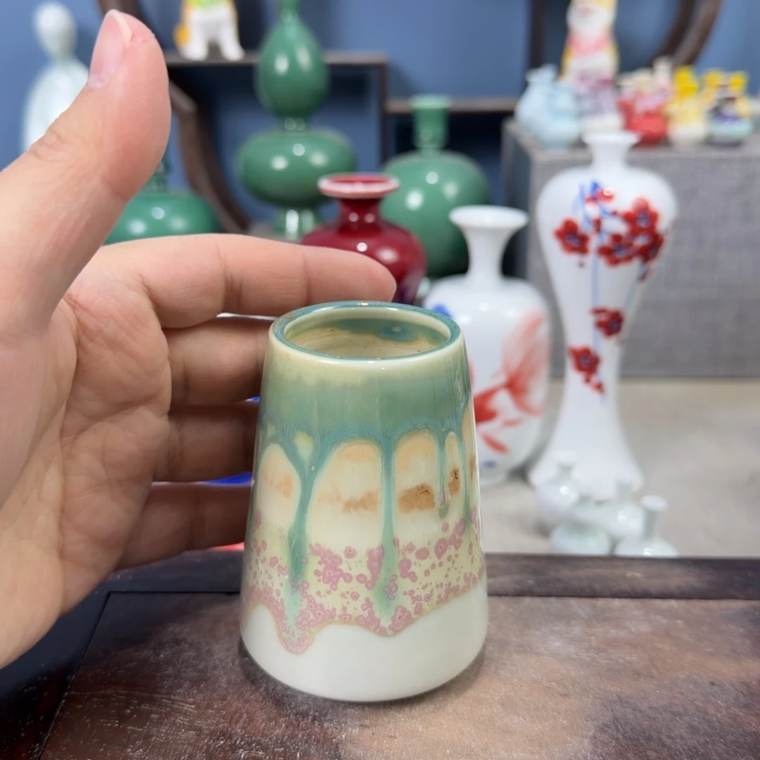 陶瓷手工小花器摆件