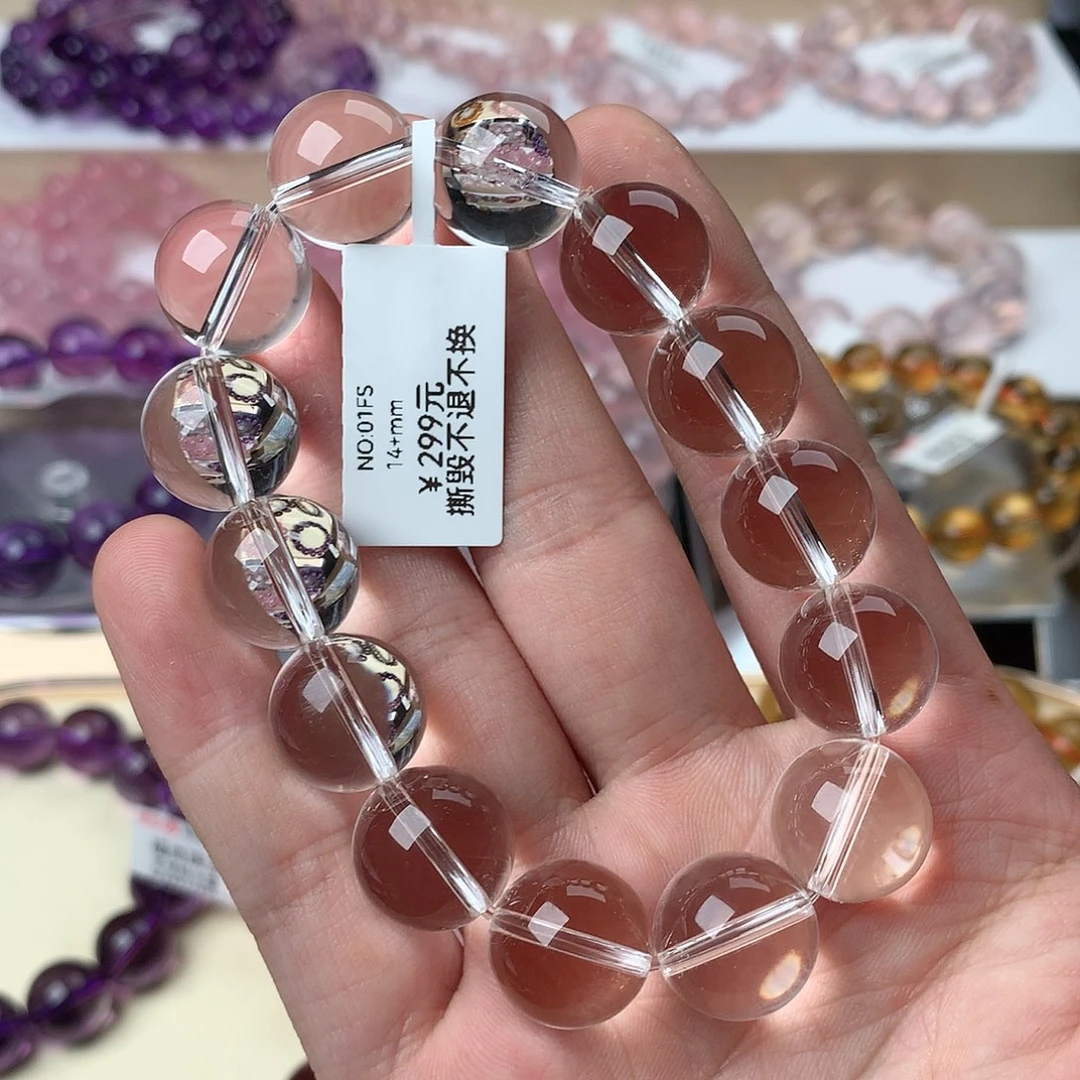 水晶手串未镶嵌小*糕白水晶