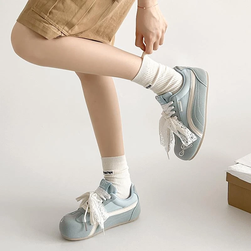 【FBZN官方正品】夏季透气2025新款运动鞋女小众设计感休闲芭蕾薄