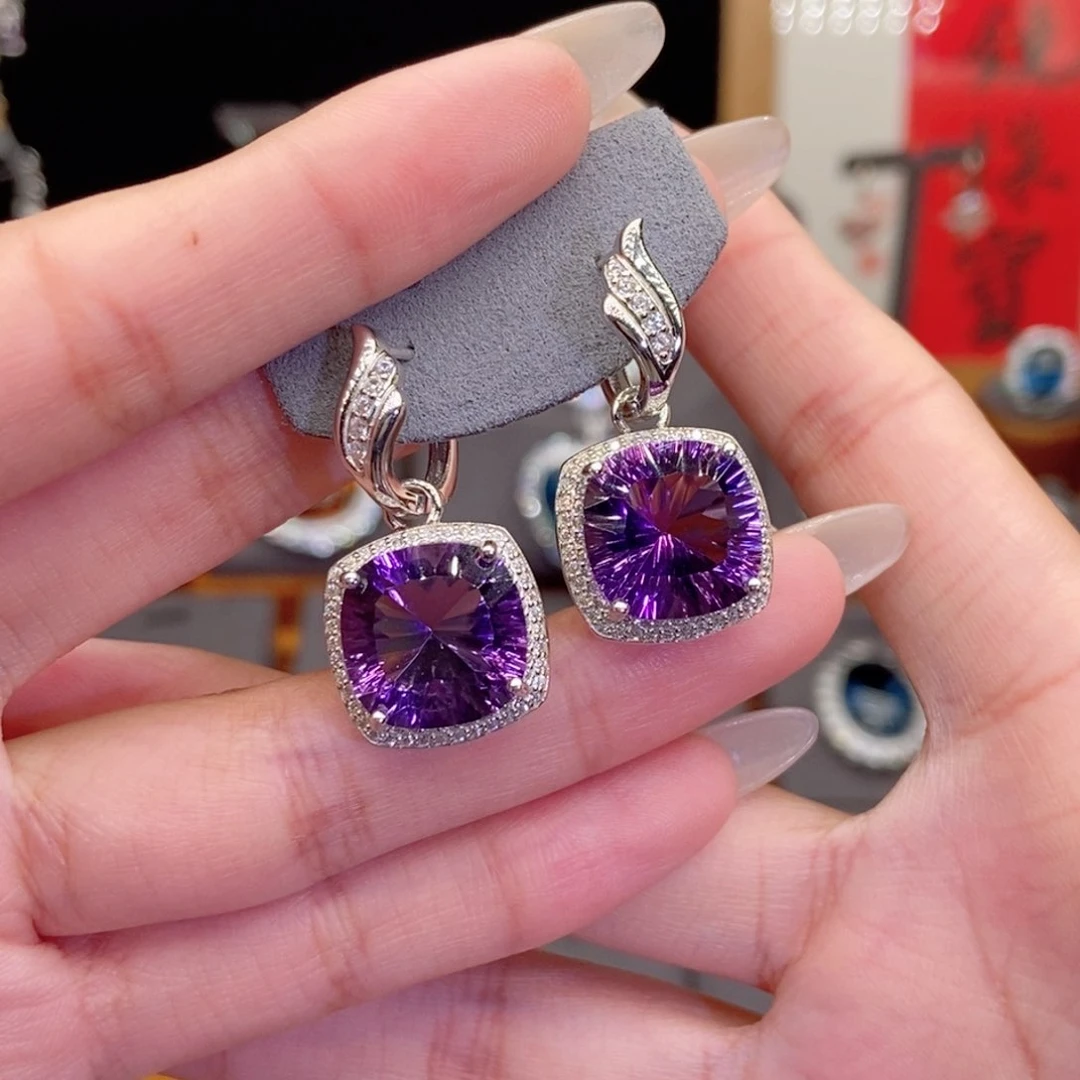 银S925镶嵌耳饰水晶包***儿11111