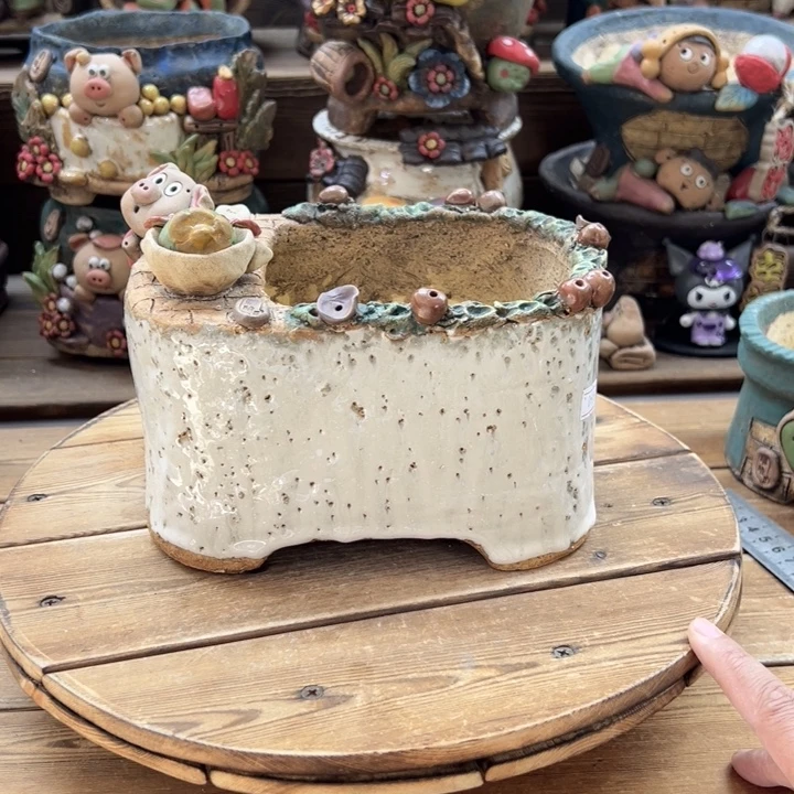 嘻哈多肉花盆百搭