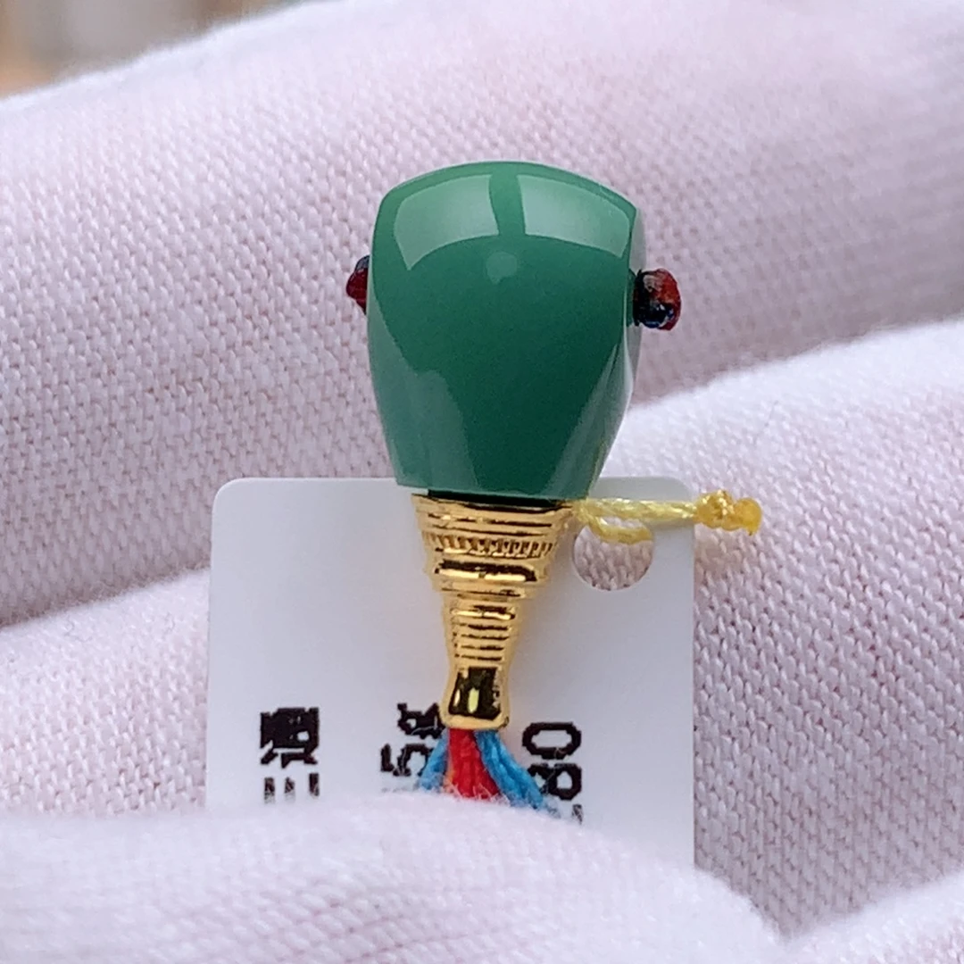 绿松石18K金镶嵌珠宝奇石7.8