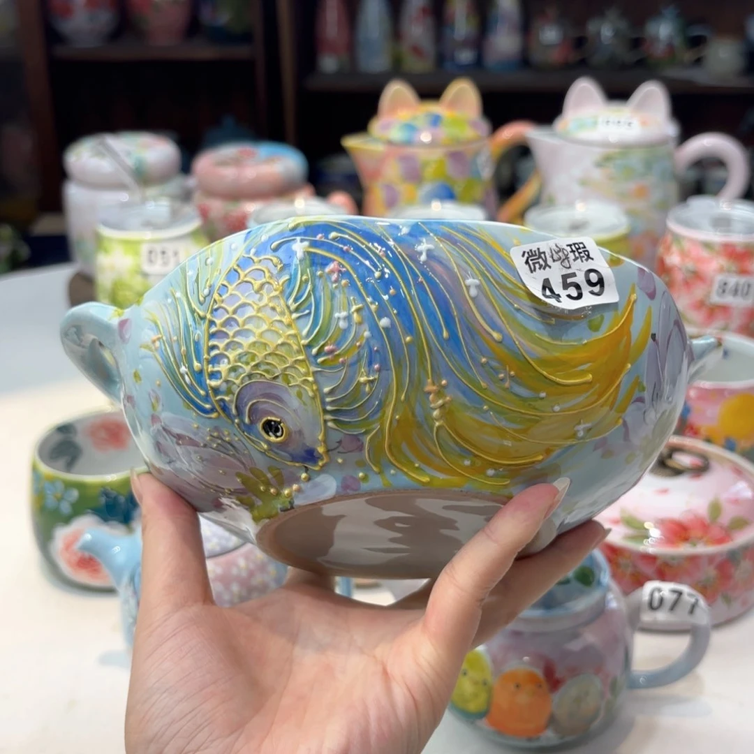景德镇手绘高温釉下彩陶瓷茶具