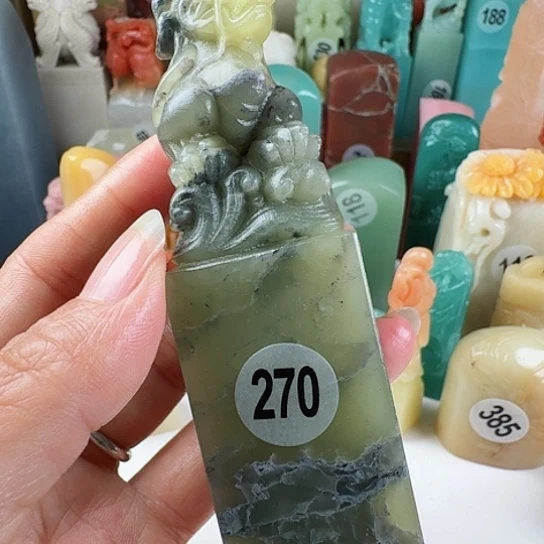 青田石印石飞*印石章料……