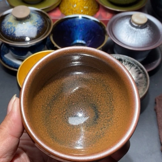 茶盏建盏主人杯茶壶盖碗品茗杯57