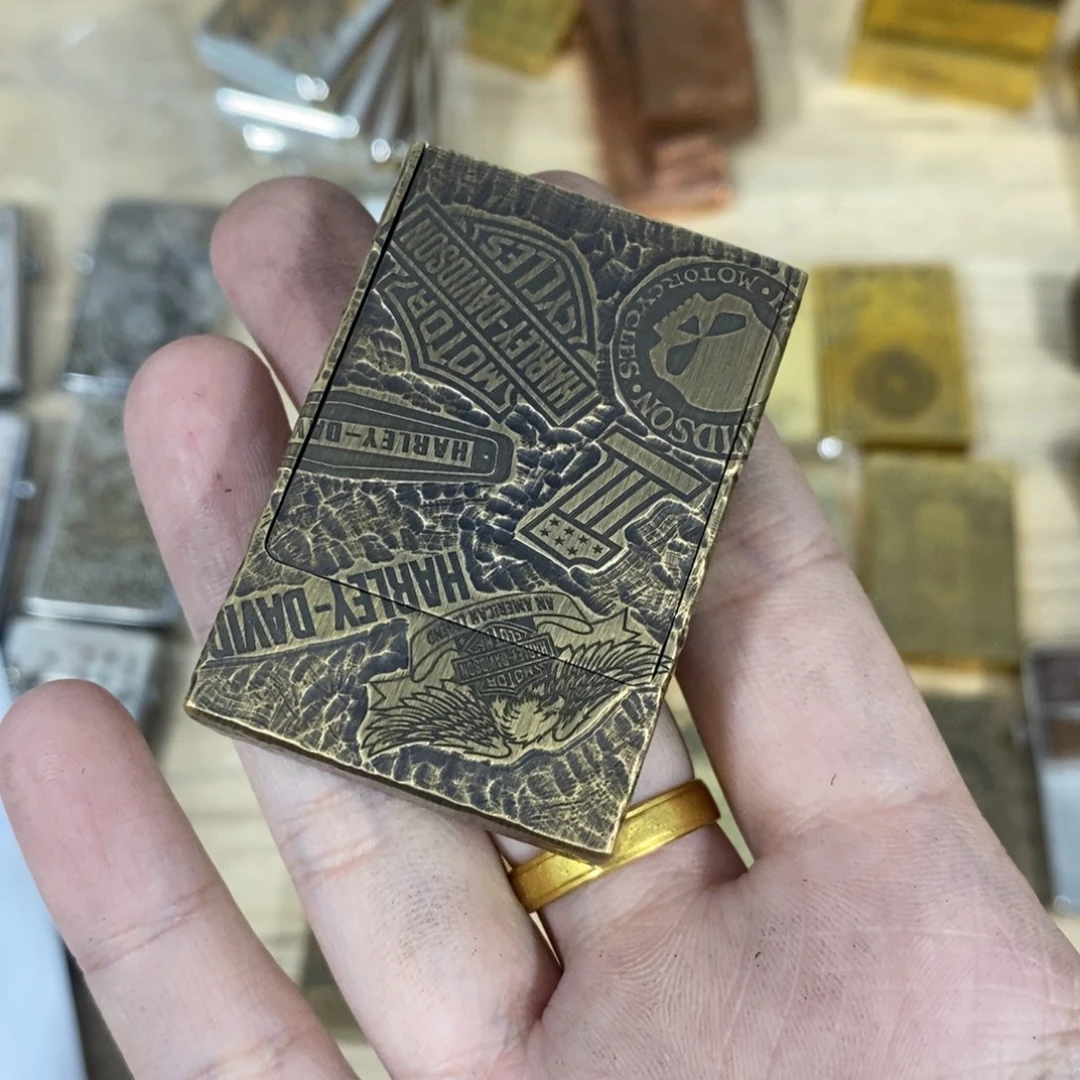 搞***钱战壕抽屉手雕打火机