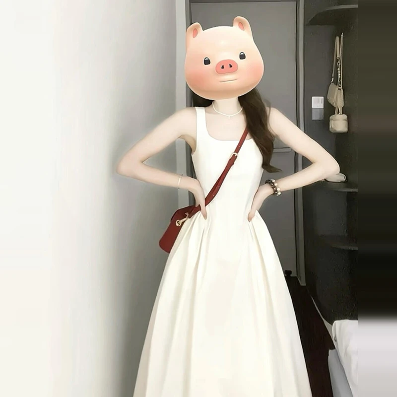 吊带小白裙海边度假2025新爆款白月光连衣裙子夏季女法式长裙2199