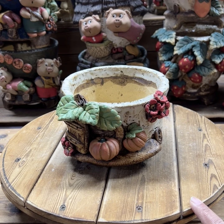 嘻哈多肉花盆百搭