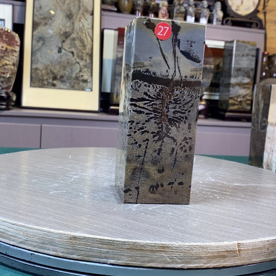 石材广西国画石草花石