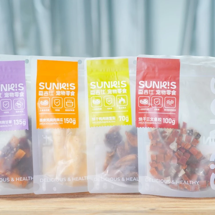 憨憨熊-香吉仕宠物磨牙零食犬猫通用三拼冻干鸭鸡肉绕雪梨150g/袋