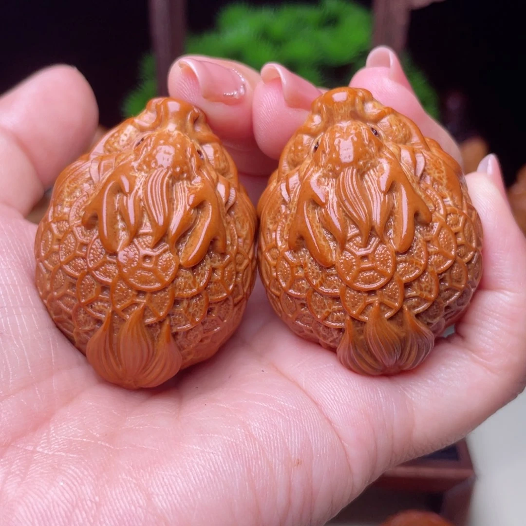 吊坠橄榄核金币龙龟手球3.5