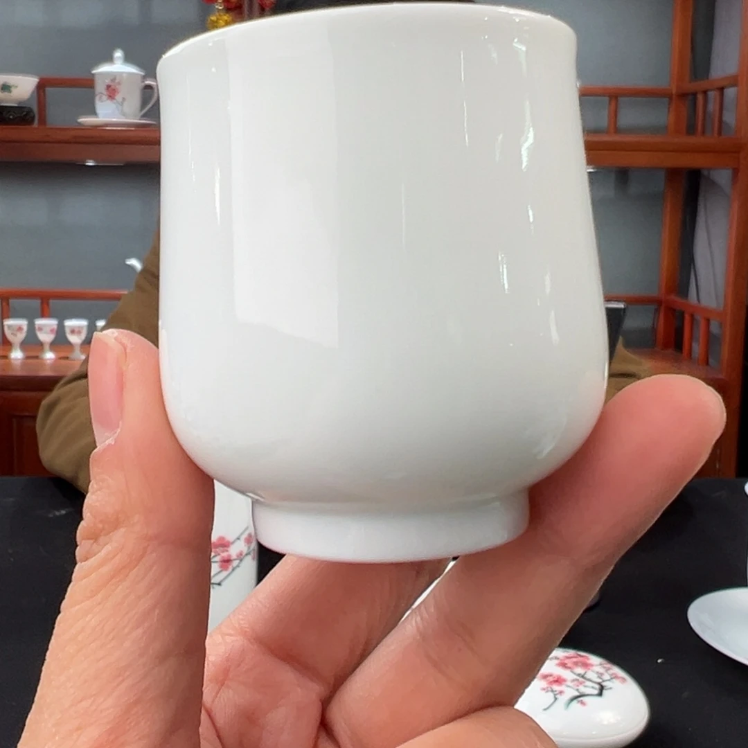 柴窑素胎小福筒杯杯