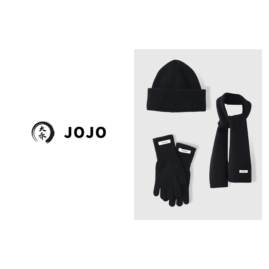 『大乔JoJo』【三件套】100羊毛围巾+帽子+手套三件套 可单拍