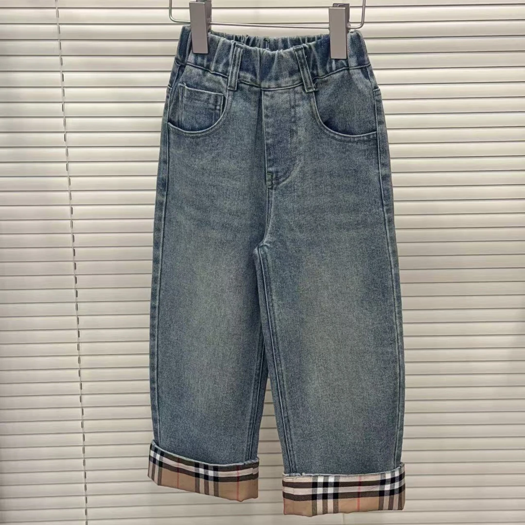 【潮童集合店】Q25888儿童春秋男童女童时尚百搭韩版休闲高弹牛仔裤