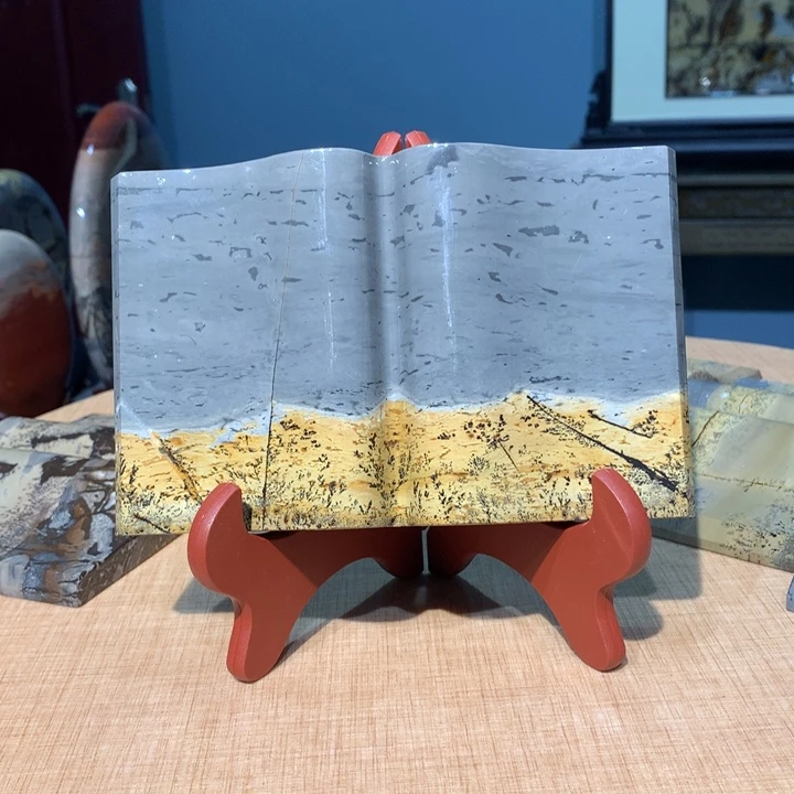 ，广西国画石摆件，收藏观赏