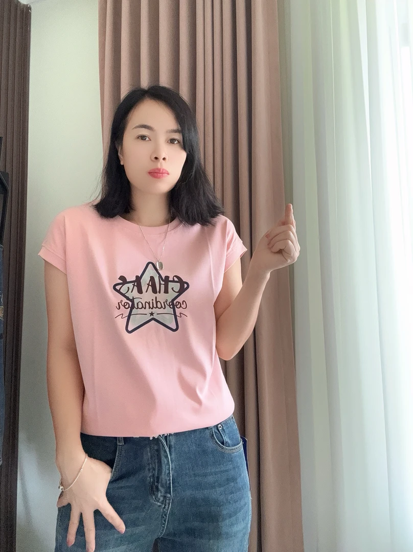 夏季休闲风ins短袖T恤印花纯棉圆领时尚百搭韩版宽松气质上衣5001