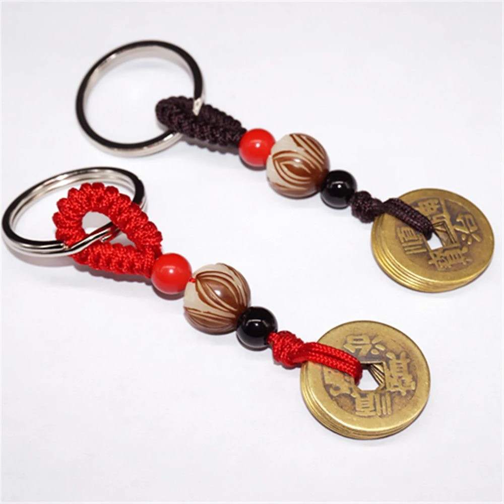 精品阿辉古泉钥匙扣五帝钱钥匙挂件钥匙扣挂件