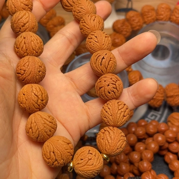 桃核手串龙纹桃核52