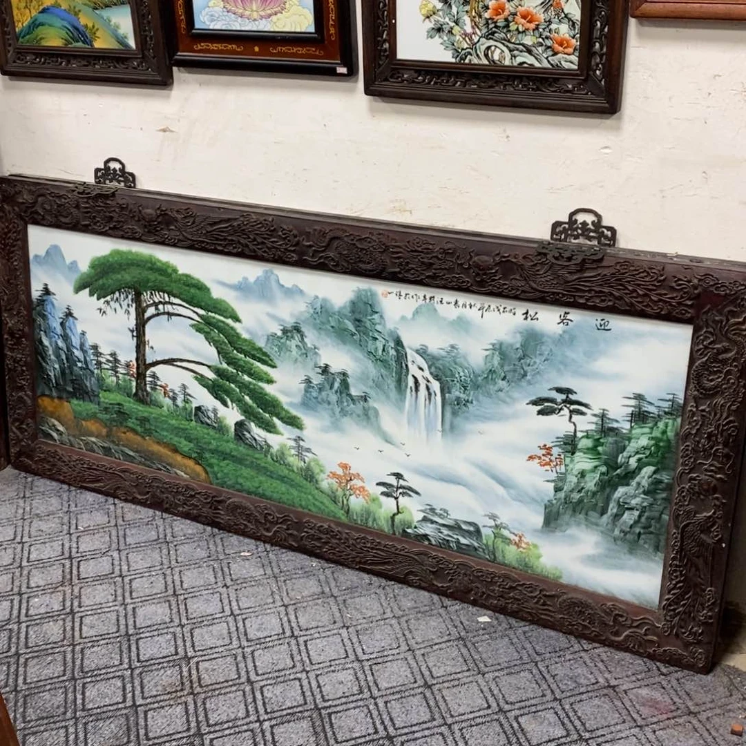 瓷片190*82 景德镇瓷板画柴窑烧制