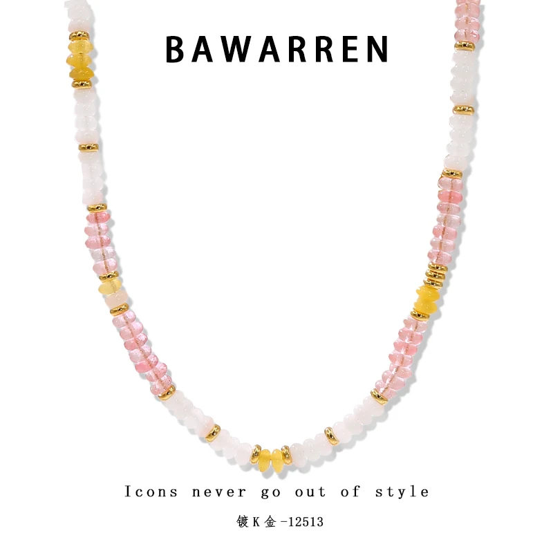 Bawarren 意❤ 12513-【秘密花园*元气桃桃】轻奢百搭项链