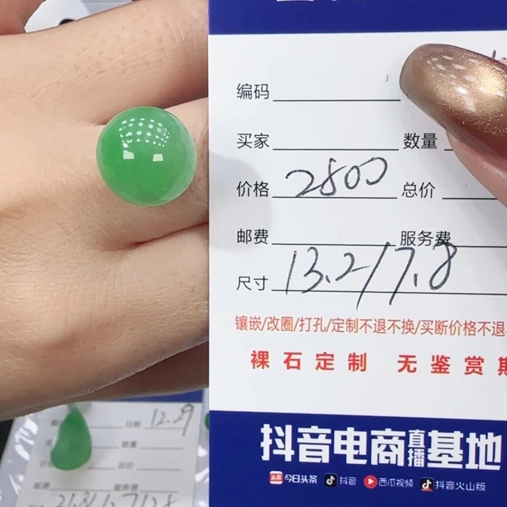 翡翠未镶嵌吊坠(不含链)