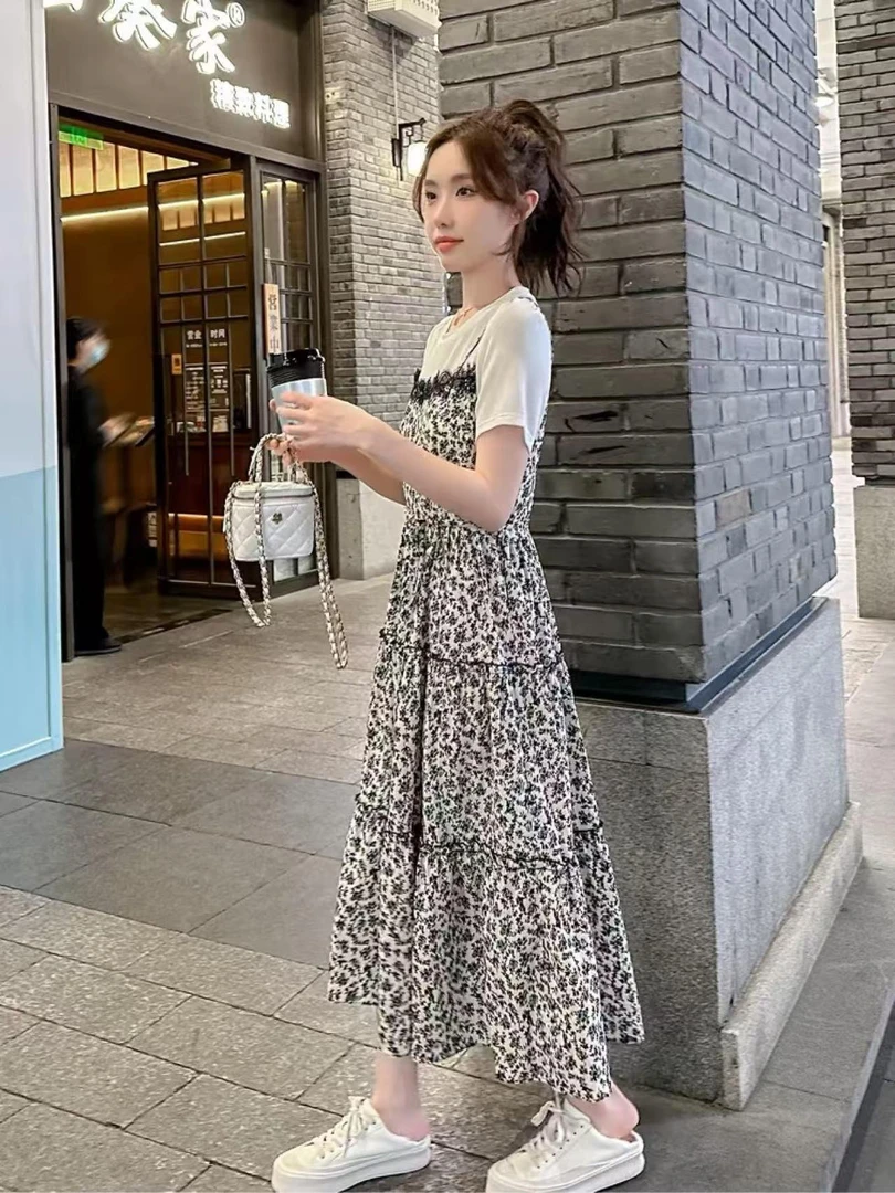 杨杨 夏季时尚气质碎花连衣裙10146