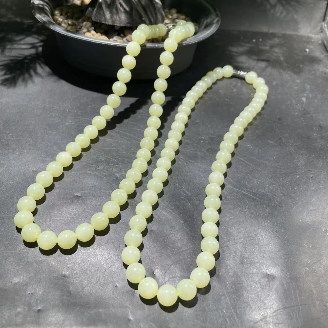 【玉经纶】-30348/HQ18-和田玉珠链-多样性发其一9mm|约48颗